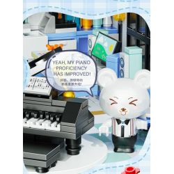 ZHEGAO 613011 non  CHUNG CƯ BẢO HÙNG LAI bộ đồ chơi xếp lắp ráp ghép mô hình BABY BEAR APARTMENT 1165 khối