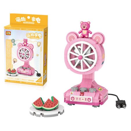 LOZ 8823 non  ĐỒ GIA DỤNG DỄ THƯƠNG QUẠT MINI bộ đồ chơi xếp lắp ráp ghép mô hình CUTE APPLIANCE 260 khối