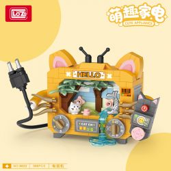 LOZ 8822 non  THIẾT BỊ GIA DỤNG DỄ THƯƠNG TV CỔ ĐIỂN bộ đồ chơi xếp lắp ráp ghép mô hình CUTE APPLIANCE 360 khối