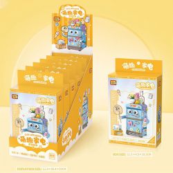 LOZ 8821 non  ĐỒ GIA DỤNG DỄ THƯƠNG TỦ LẠNH RETRO bộ đồ chơi xếp lắp ráp ghép mô hình CUTE APPLIANCE 250 khối