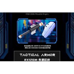 QIZHILE 90063 non  RX126M BRIONA bộ đồ chơi xếp lắp ráp ghép mô hình TACTICAL ARMOR