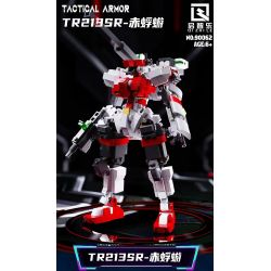 QIZHILE 90062 non  TR213SR PHÙ DU ĐỎ bộ đồ chơi xếp lắp ráp ghép mô hình TACTICAL ARMOR