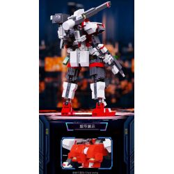 QIZHILE 90062 non  TR213SR PHÙ DU ĐỎ bộ đồ chơi xếp lắp ráp ghép mô hình TACTICAL ARMOR