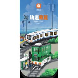 FORANGE FC1702 1702 non  HÀNH TRÌNH ĐƯỜNG SẮT XE ĐIỆN HỒNG KÔNG bộ đồ chơi xếp lắp ráp ghép mô hình City ORBITAL ADVENTURE TRAMWAYS HONG KONG Thành Phố 783 khối