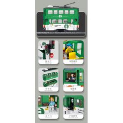 FORANGE FC1702 1702 non  HÀNH TRÌNH ĐƯỜNG SẮT XE ĐIỆN HỒNG KÔNG bộ đồ chơi xếp lắp ráp ghép mô hình City ORBITAL ADVENTURE TRAMWAYS HONG KONG Thành Phố 783 khối