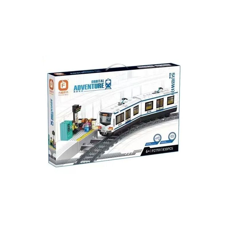 FORANGE FC1701 1701 non  HÀNH TRÌNH QUỸ ĐẠO TÀU ĐIỆN NGẦM bộ đồ chơi xếp lắp ráp ghép mô hình City ORBITAL ADVENTURE Thành Phố 830 khối