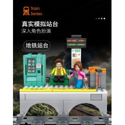 FORANGE FC1701 1701 non  HÀNH TRÌNH QUỸ ĐẠO TÀU ĐIỆN NGẦM bộ đồ chơi xếp lắp ráp ghép mô hình City ORBITAL ADVENTURE Thành Phố 830 khối