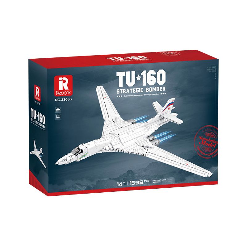 REOBRIX 33036 non  MÁY BAY NÉM BOM TU-160 bộ đồ chơi xếp lắp ráp ghép mô hình Creator TU-160 STRATEGIC BOMBER Sáng Tạo 1598 khối REOBRIX 33036 non  MÁY BAY NÉM BOM TU-160 bộ đồ chơi xếp lắp ráp ghép mô hình Creator TU-160 STRATEGIC BOMBER Sáng Tạo 1598 khối