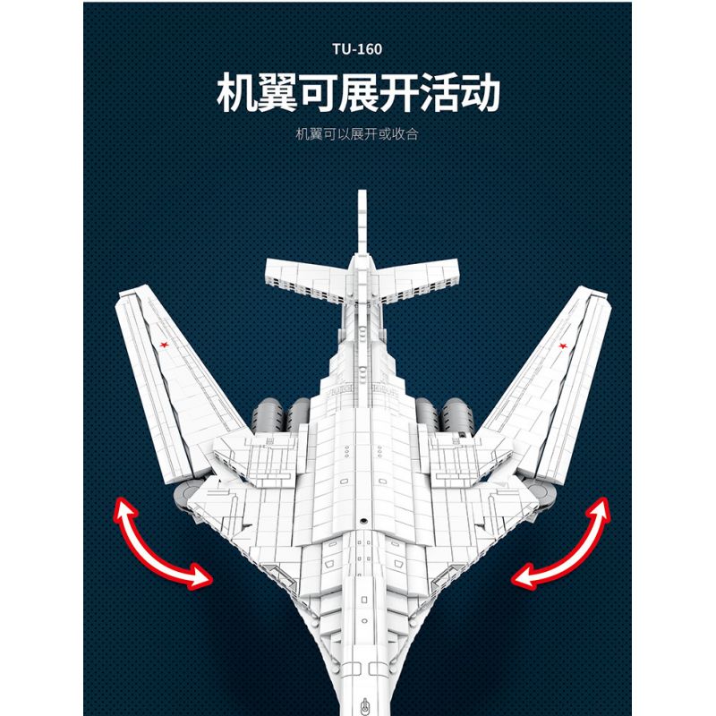 REOBRIX 33036 non  MÁY BAY NÉM BOM TU-160 bộ đồ chơi xếp lắp ráp ghép mô hình Creator TU-160 STRATEGIC BOMBER Sáng Tạo 1598 khối REOBRIX 33036 non  MÁY BAY NÉM BOM TU-160 bộ đồ chơi xếp lắp ráp ghép mô hình Creator TU-160 STRATEGIC BOMBER Sáng Tạo 1598 khối