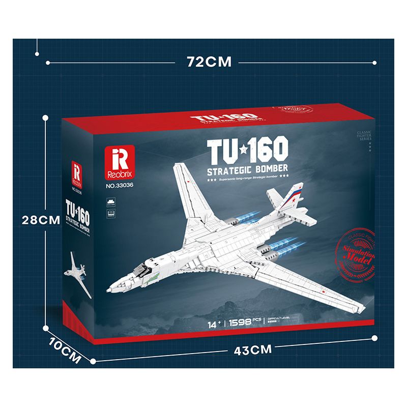 REOBRIX 33036 non  MÁY BAY NÉM BOM TU-160 bộ đồ chơi xếp lắp ráp ghép mô hình Creator TU-160 STRATEGIC BOMBER Sáng Tạo 1598 khối REOBRIX 33036 non  MÁY BAY NÉM BOM TU-160 bộ đồ chơi xếp lắp ráp ghép mô hình Creator TU-160 STRATEGIC BOMBER Sáng Tạo 1598 khối