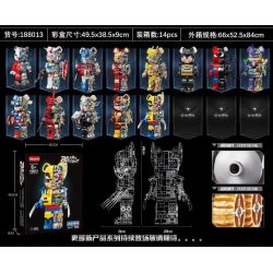 WANGAO 188013 non  GẤU CƠ WOLVERINE 400% bộ đồ chơi xếp lắp ráp ghép mô hình