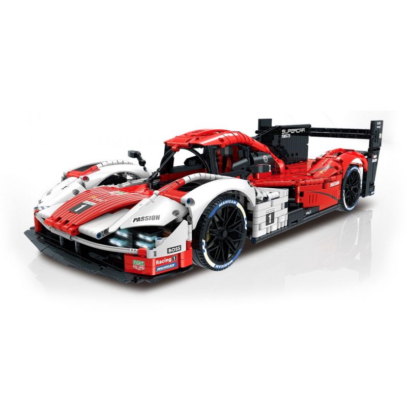 GULY 10615 non Lego XE ĐUA PORSCHE 963 tỷ lệ 1:8 bộ đồ chơi xếp lắp ráp ghép mô hình Technic PORSCHE 963 SPORTCAR Kỹ Thuật Công Nghệ Cao Mô Hình Phương Tiện 3460 khối