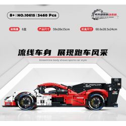 GULY 10615 non  XE ĐUA PORSCHE 963 tỷ lệ 1:8 bộ đồ chơi xếp lắp ráp ghép mô hình  PORSCHE 963 SPORTCAR Kỹ Thuật Công Nghệ Cao Mô Hình Phương Tiện 3460 khối