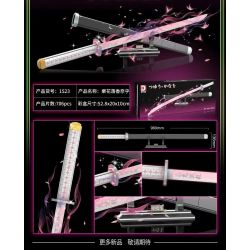 DK 1523 non  SÁT QUỶ KIMETSU NO YAIBA KURIHANA RAKANAHU bộ đồ chơi xếp lắp ráp ghép mô hình Movie & Game Phim Và Trò Chơi 706 khối