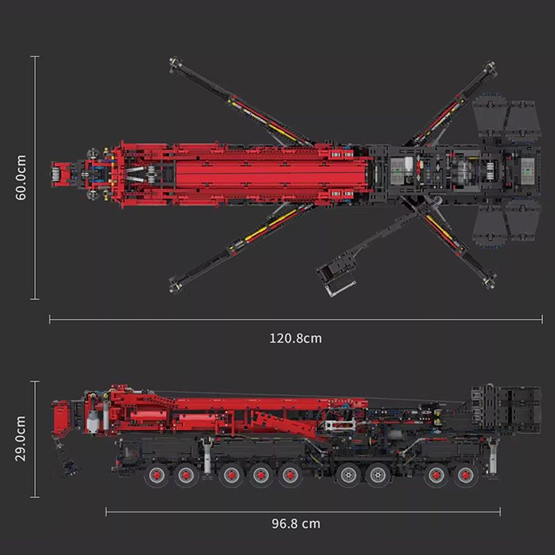 UBRICKS E1001 1001 non  CẦN CẨU XÂY DỰNG LIEBHERR LTM 11200 tỷ lệ 1:20 bộ đồ chơi xếp lắp ráp ghép mô hình  Kỹ Thuật Công Nghệ Cao Mô Hình Phương Tiện 9177 khối