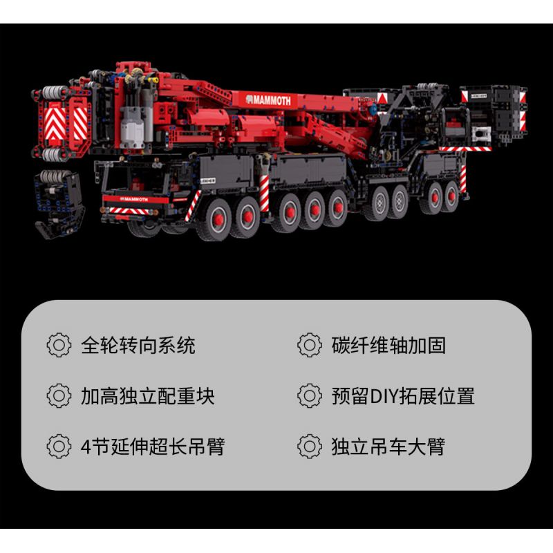 UBRICKS E1001 1001 non  CẦN CẨU XÂY DỰNG LIEBHERR LTM 11200 tỷ lệ 1:20 bộ đồ chơi xếp lắp ráp ghép mô hình  Kỹ Thuật Công Nghệ Cao Mô Hình Phương Tiện 9177 khối