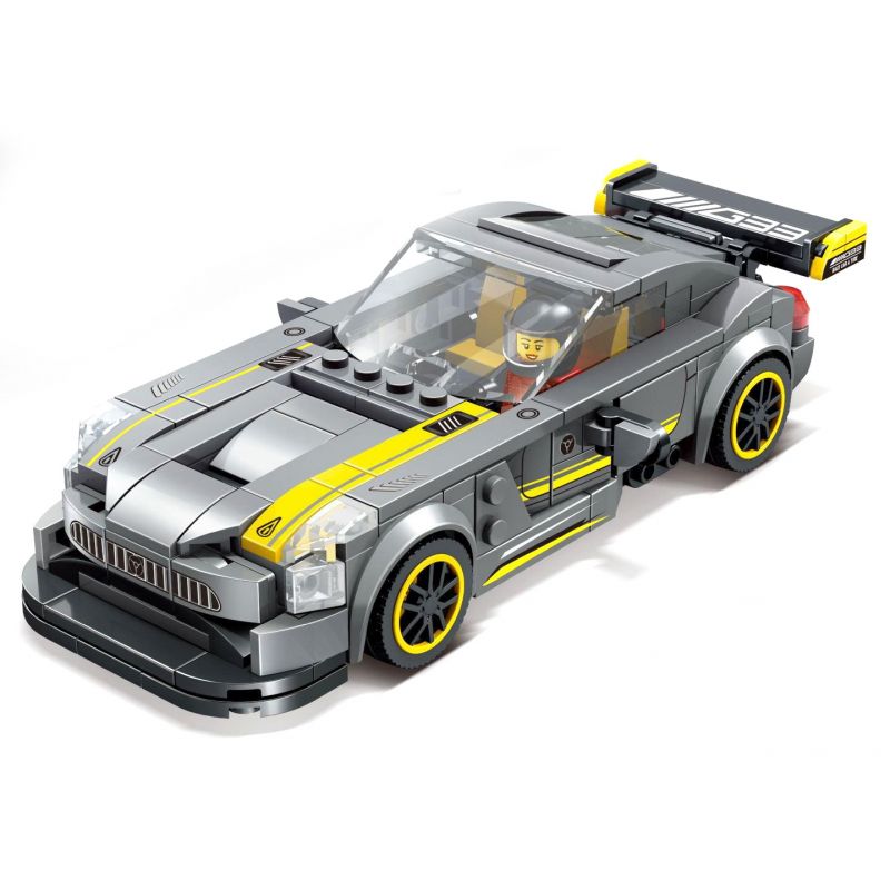 YIMU 77008 non Lego MERCEDES BENZ AMG bộ đồ chơi xếp lắp ráp ghép mô hình Speed Champions Racing Cars Đua Xe Công Thức 302 khối