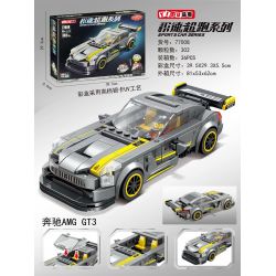 YIMU 77008 non  MERCEDES BENZ AMG bộ đồ chơi xếp lắp ráp ghép mô hình Speed Champions Racing Cars Đua Xe Công Thức 302 khối