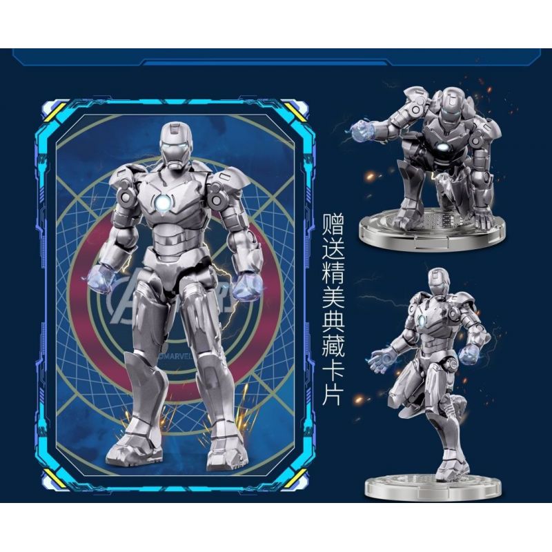 POLLOCK 70001 non  NGƯỜI SẮT 7 MÔ HÌNH bộ đồ chơi xếp lắp ráp ghép mô hình Super Heroes Siêu Nhân Anh Hùng