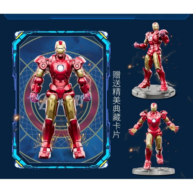 POLLOCK 70001 non  NGƯỜI SẮT 7 MÔ HÌNH bộ đồ chơi xếp lắp ráp ghép mô hình Super Heroes Siêu Nhân Anh Hùng