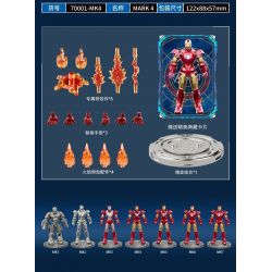 POLLOCK 70001 non  NGƯỜI SẮT 7 MÔ HÌNH bộ đồ chơi xếp lắp ráp ghép mô hình Super Heroes Siêu Nhân Anh Hùng