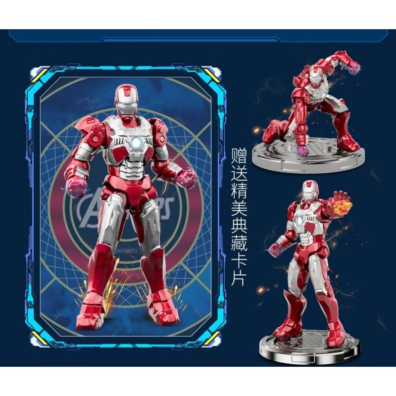 POLLOCK 70001 non  NGƯỜI SẮT 7 MÔ HÌNH bộ đồ chơi xếp lắp ráp ghép mô hình Super Heroes Siêu Nhân Anh Hùng