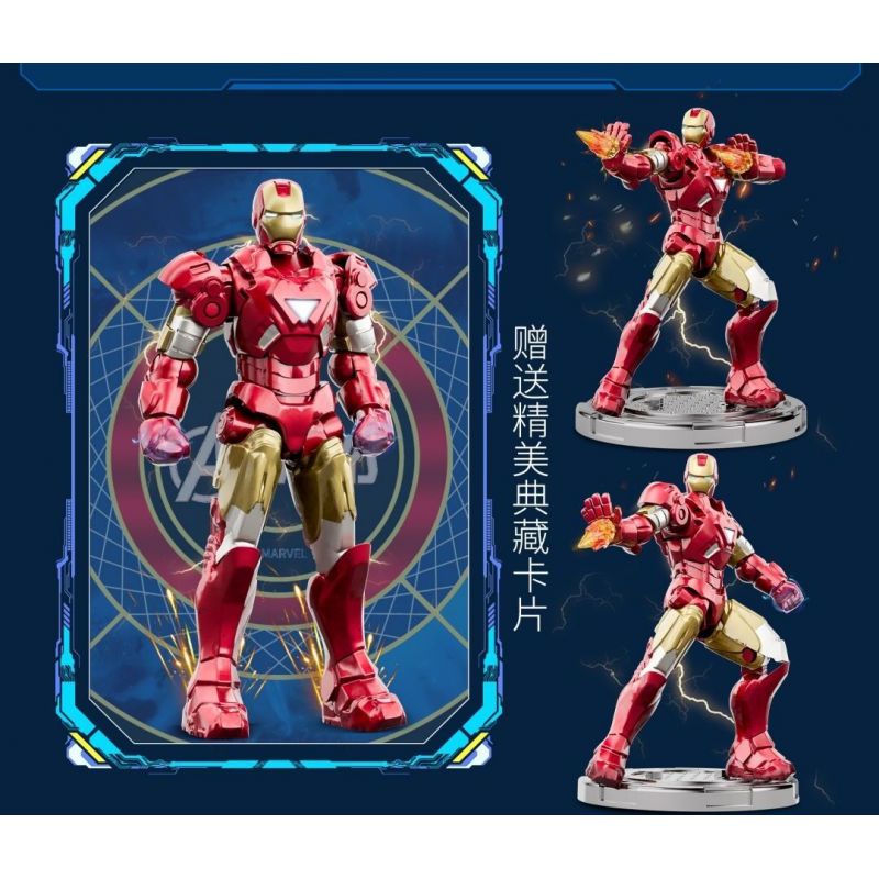 POLLOCK 70001 non  NGƯỜI SẮT 7 MÔ HÌNH bộ đồ chơi xếp lắp ráp ghép mô hình Super Heroes Siêu Nhân Anh Hùng