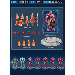 POLLOCK 70001 non  NGƯỜI SẮT 7 MÔ HÌNH bộ đồ chơi xếp lắp ráp ghép mô hình Super Heroes Siêu Nhân Anh Hùng