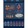 POLLOCK 70001 non  NGƯỜI SẮT 7 MÔ HÌNH bộ đồ chơi xếp lắp ráp ghép mô hình Super Heroes Siêu Nhân Anh Hùng