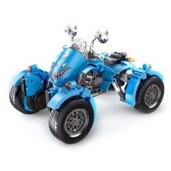 SMALL ANGLE JD007 non  XE ĐẠP 4 VIÊN NGỌC RỒNG bộ đồ chơi xếp lắp ráp ghép mô hình MOTORCYCLE 642 khối