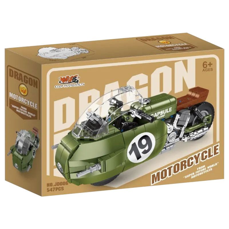 SMALL ANGLE JD006 non  XE GẮN MÁY NGỌC RỒNG bộ đồ chơi xếp lắp ráp ghép mô hình MOTORCYCLE 547 khối