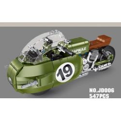 SMALL ANGLE JD006 non  XE GẮN MÁY NGỌC RỒNG bộ đồ chơi xếp lắp ráp ghép mô hình MOTORCYCLE 547 khối