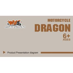 SMALL ANGLE JD006 non  XE GẮN MÁY NGỌC RỒNG bộ đồ chơi xếp lắp ráp ghép mô hình MOTORCYCLE 547 khối