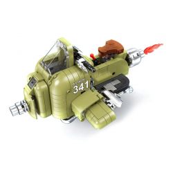 SMALL ANGLE JD005 non  XE MÁY TREO DRAGON BALL bộ đồ chơi xếp lắp ráp ghép mô hình AIR VEHICLE 601 khối