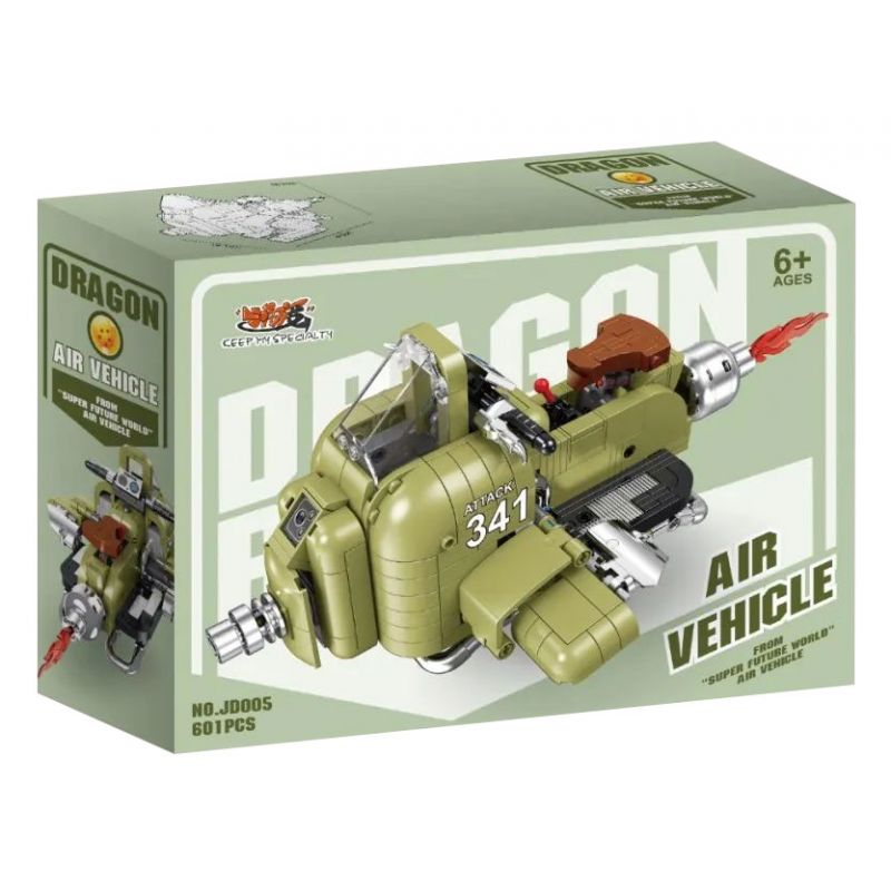 SMALL ANGLE JD005 non  XE MÁY TREO DRAGON BALL bộ đồ chơi xếp lắp ráp ghép mô hình AIR VEHICLE 601 khối