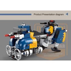 SMALL ANGLE JD004 non  XE TREO NGỌC RỒNG bộ đồ chơi xếp lắp ráp ghép mô hình HOVERING CAR 900 khối