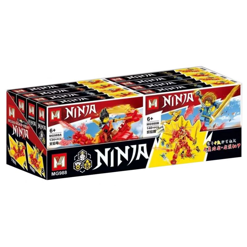 MG 988 non Lego MECHA RỒNG LỬA CÁNH ĐỎ bộ đồ chơi xếp lắp ráp ghép mô hình The Lego Ninjago Movie Ninja Lốc Xoáy 549 khối