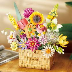 FEMIBOX S2233 2233 non  GIỎ HOA THƠM bộ đồ chơi xếp lắp ráp ghép mô hình Creator FLOWER BASKET Sáng Tạo 1614 khối