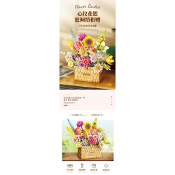 FEMIBOX S2233 2233 non  GIỎ HOA THƠM bộ đồ chơi xếp lắp ráp ghép mô hình Creator FLOWER BASKET Sáng Tạo 1614 khối