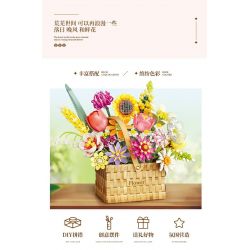 FEMIBOX S2233 2233 non  GIỎ HOA THƠM bộ đồ chơi xếp lắp ráp ghép mô hình Creator FLOWER BASKET Sáng Tạo 1614 khối