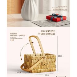 FEMIBOX S2233 2233 non  GIỎ HOA THƠM bộ đồ chơi xếp lắp ráp ghép mô hình Creator FLOWER BASKET Sáng Tạo 1614 khối