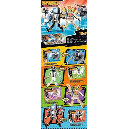 98490 non  TOILET MAN CAPTAIN MONITOR 4 MẪU bộ đồ chơi xếp lắp ráp ghép mô hình Movie & Game SKIBIDI TOILET Phim Và Trò Chơi 566 khối