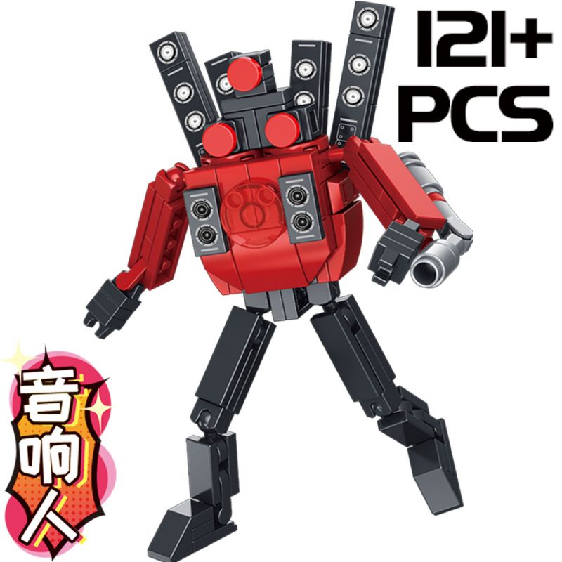 LW 7098 non  TOILET MAN VS GIÁM SÁT 4 MÔ HÌNH bộ đồ chơi xếp lắp ráp ghép mô hình Movie & Game SKIBIDI TOILET Phim Và Trò Chơi 477 khối