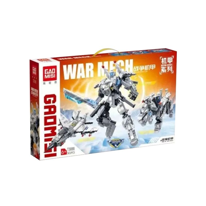 GAOMISI T3088 3088 non Lego BIẾN HÌNH WAR MECHA ARES BA LẦN bộ đồ chơi xếp lắp ráp ghép mô hình Creator WAR MECH GOD OF Sáng Tạo 563 khối