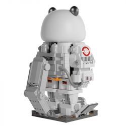 HUANYE R3010 3010 non  DỰ ÁN SÁNG TẠO PHI HÀNH GIA PANDA PAIPAI LANTERN bộ đồ chơi xếp lắp ráp ghép mô hình PANDA ASTRONAUT LIGHTS 1200 khối