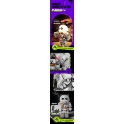 HUANYE R3010 3010 non  DỰ ÁN SÁNG TẠO PHI HÀNH GIA PANDA PAIPAI LANTERN bộ đồ chơi xếp lắp ráp ghép mô hình PANDA ASTRONAUT LIGHTS 1200 khối