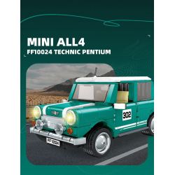 JIESTAR FF10024 10024 non  COOPER NHỎ bộ đồ chơi xếp lắp ráp ghép mô hình Creator MINI ALL4 RACING Sáng Tạo 698 khối