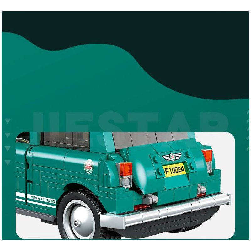 JIESTAR FF10024 10024 non  COOPER NHỎ bộ đồ chơi xếp lắp ráp ghép mô hình Creator MINI ALL4 RACING Sáng Tạo 698 khối