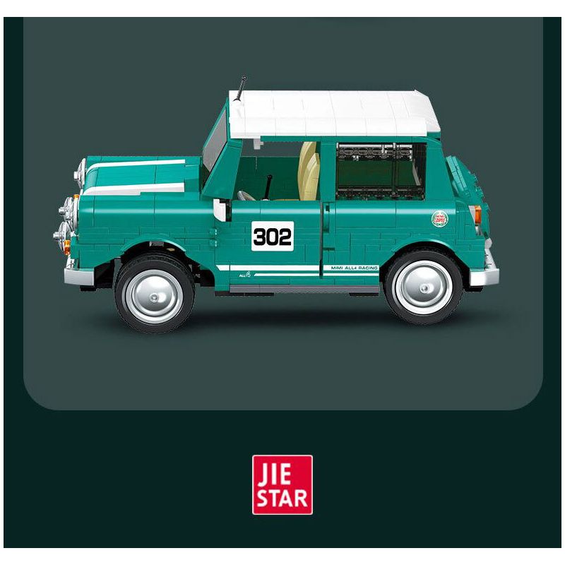 JIESTAR FF10024 10024 non  COOPER NHỎ bộ đồ chơi xếp lắp ráp ghép mô hình Creator MINI ALL4 RACING Sáng Tạo 698 khối