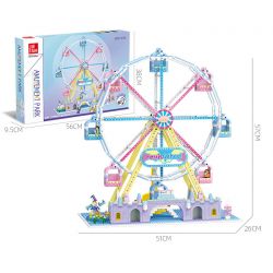 JIESTAR FF30014 30014 non  KHU VUI CHƠI VÒNG ĐU QUAY bộ đồ chơi xếp lắp ráp ghép mô hình Creator AMUSEMENT PARK FERRIS WHEEL Sáng Tạo 1390 khối